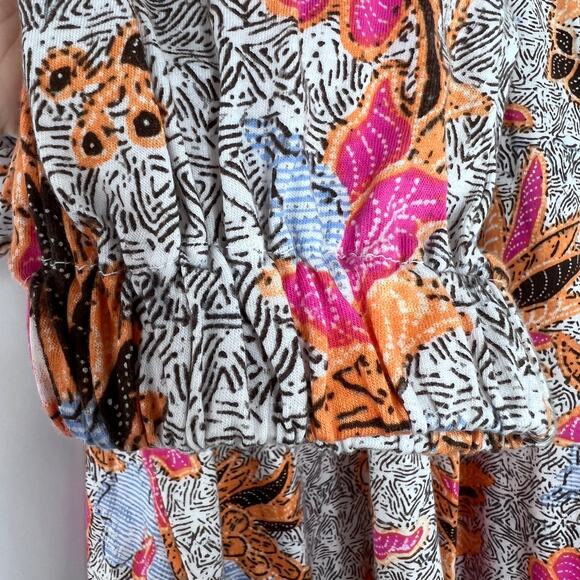 New INC Size Petite Large Floral Sleeveless Cutout Shoulder Long Sleeve Shirt - Picture 7 of 12